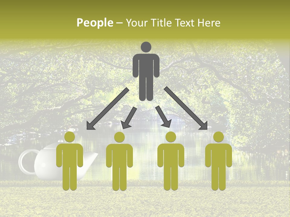 Teacup Herbal Leaf PowerPoint Template