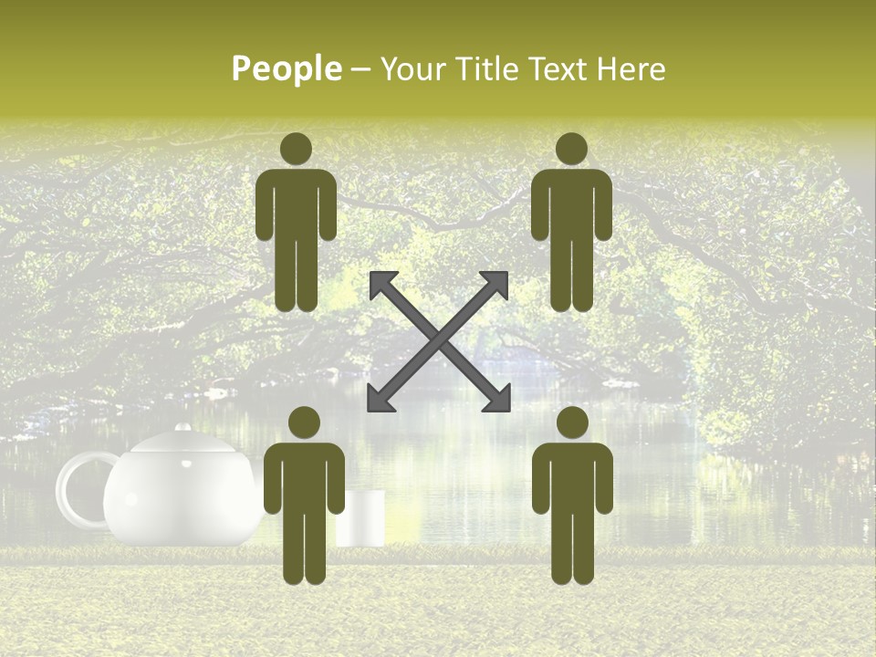 Teacup Herbal Leaf PowerPoint Template