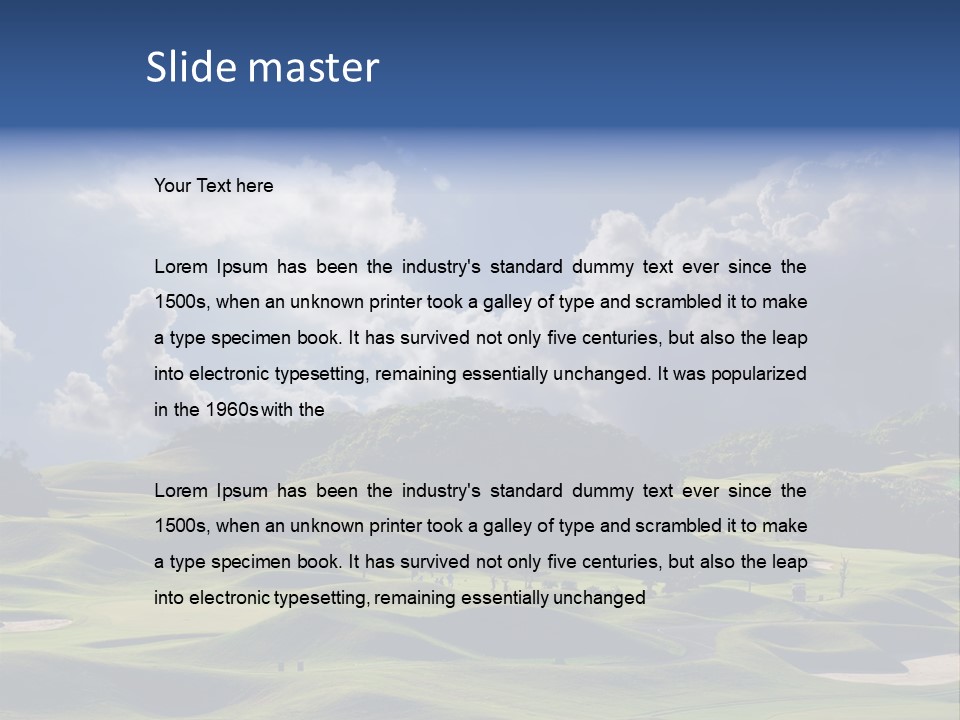 Light Mountain Land PowerPoint Template