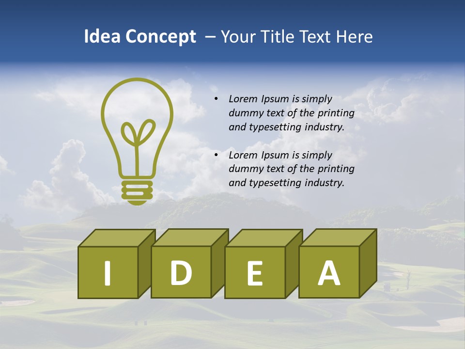 Light Mountain Land PowerPoint Template
