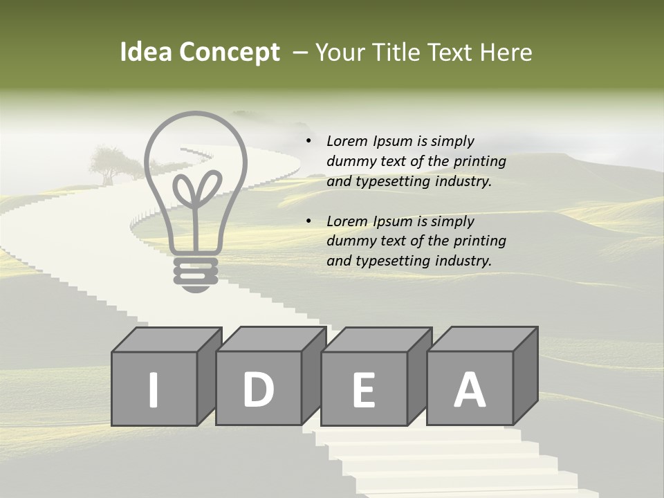 Idea Opportunity Cloudscape PowerPoint Template