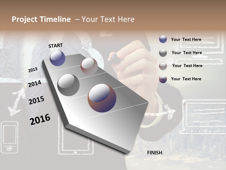 City Concept Chart PowerPoint Template