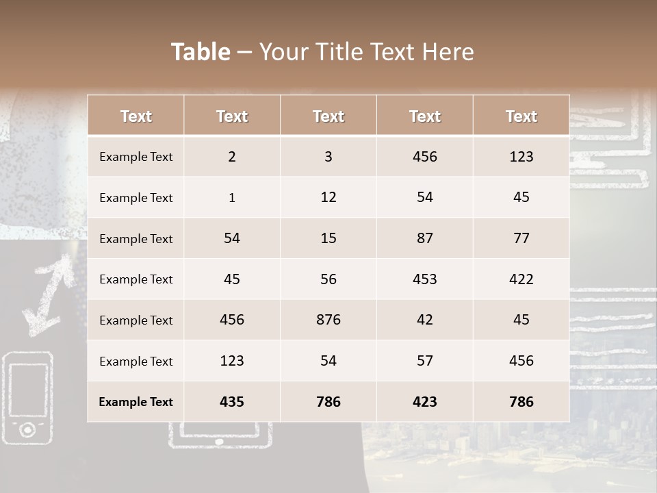 City Concept Chart PowerPoint Template