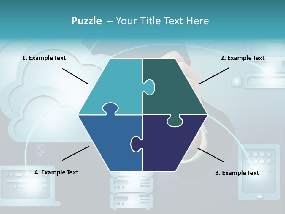 Laptop Button Draw PowerPoint Template