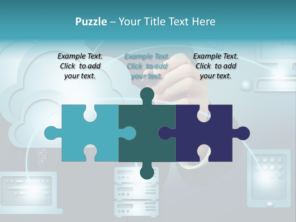 Laptop Button Draw PowerPoint Template