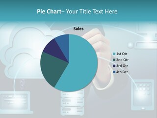 Laptop Button Draw PowerPoint Template