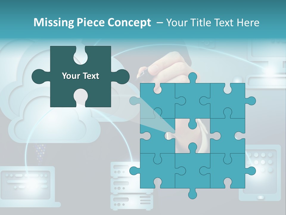 Laptop Button Draw PowerPoint Template