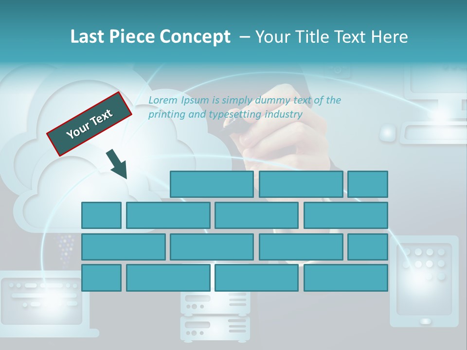 Laptop Button Draw PowerPoint Template