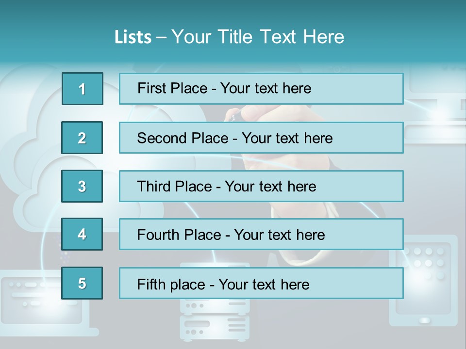 Laptop Button Draw PowerPoint Template