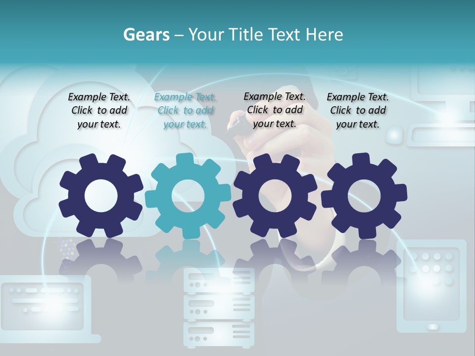 Laptop Button Draw PowerPoint Template