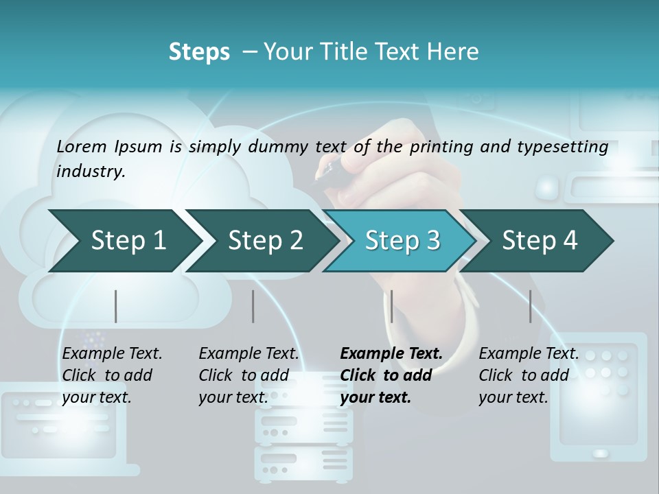 Laptop Button Draw PowerPoint Template