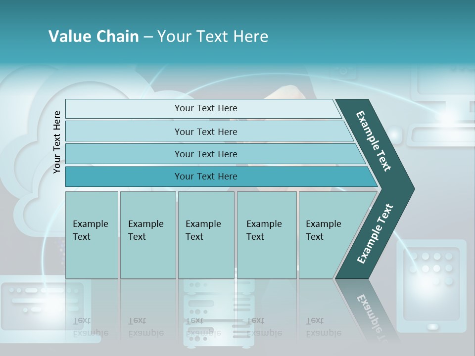 Laptop Button Draw PowerPoint Template