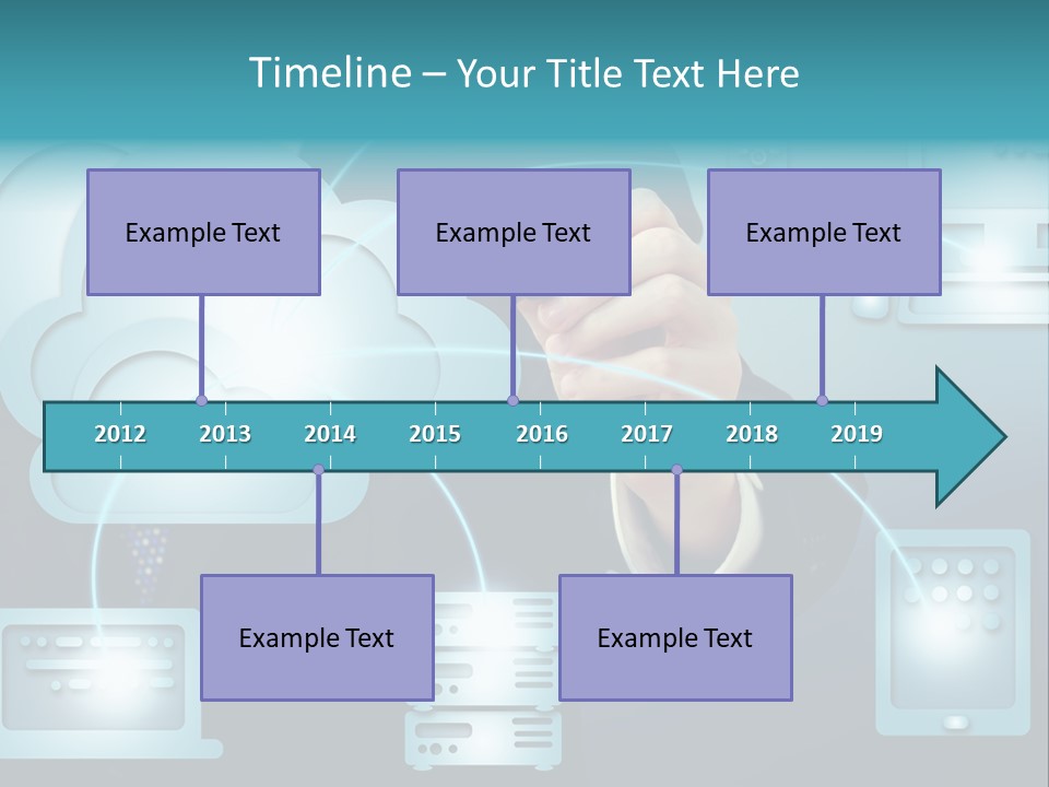 Laptop Button Draw PowerPoint Template
