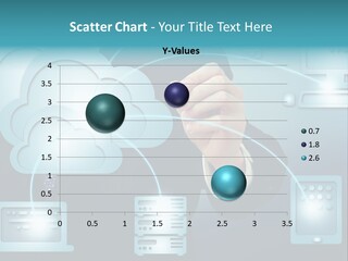 Laptop Button Draw PowerPoint Template