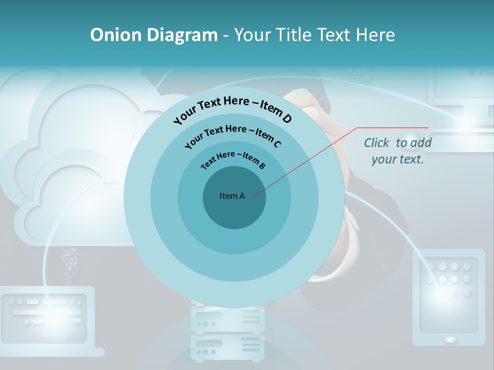 Laptop Button Draw PowerPoint Template
