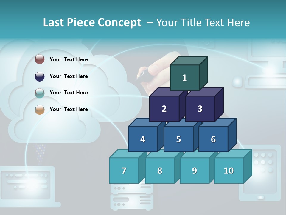 Laptop Button Draw PowerPoint Template