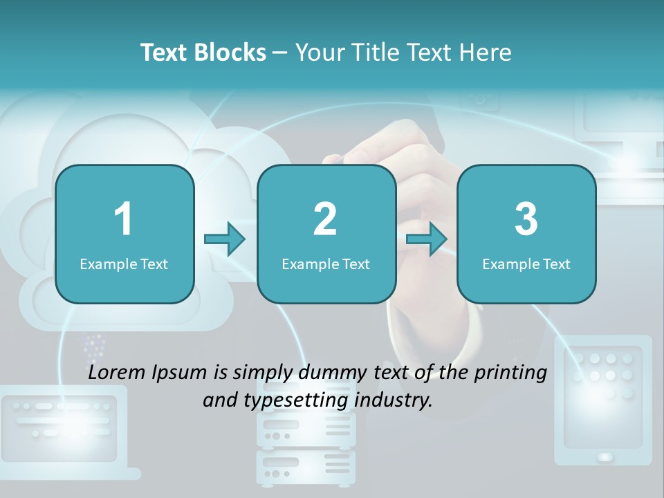 Laptop Button Draw PowerPoint Template
