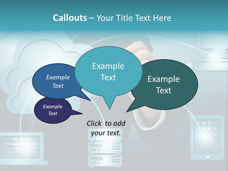 Laptop Button Draw PowerPoint Template