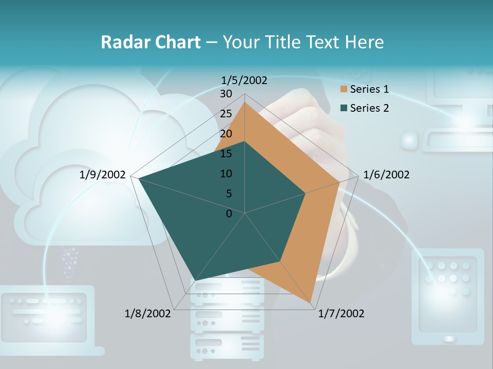 Laptop Button Draw PowerPoint Template