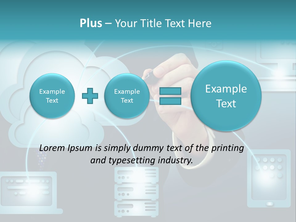 Laptop Button Draw PowerPoint Template
