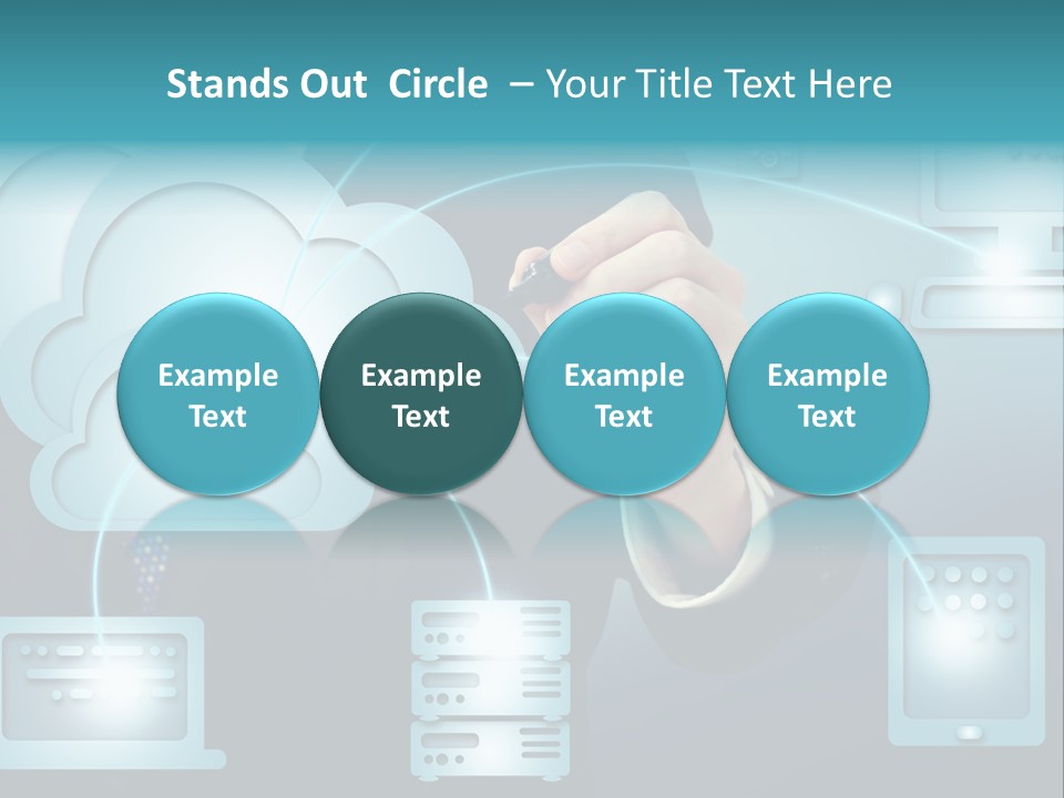 Laptop Button Draw PowerPoint Template