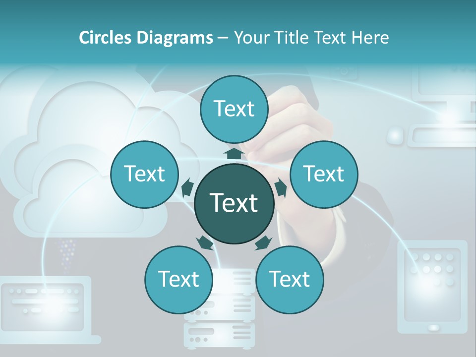 Laptop Button Draw PowerPoint Template