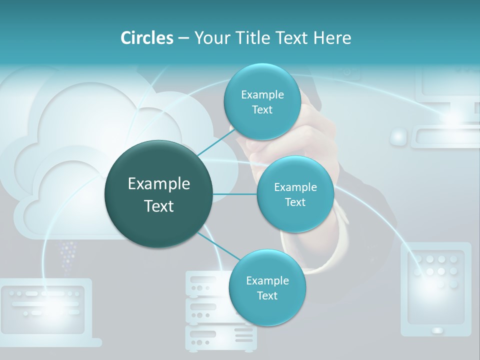 Laptop Button Draw PowerPoint Template
