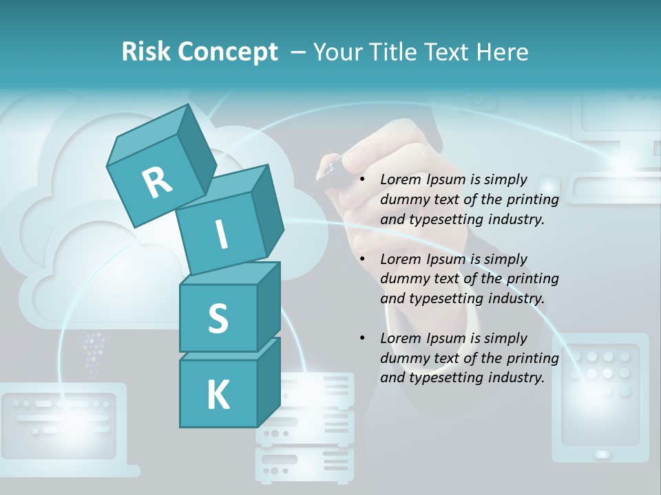 Laptop Button Draw PowerPoint Template