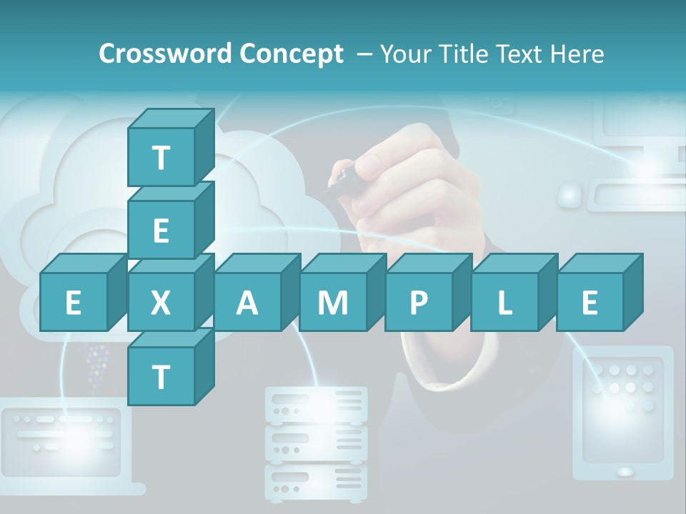 Laptop Button Draw PowerPoint Template