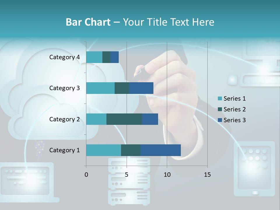 Laptop Button Draw PowerPoint Template
