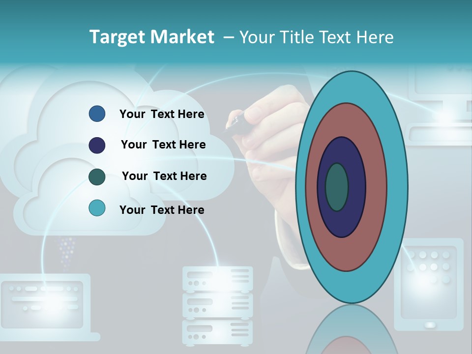 Laptop Button Draw PowerPoint Template