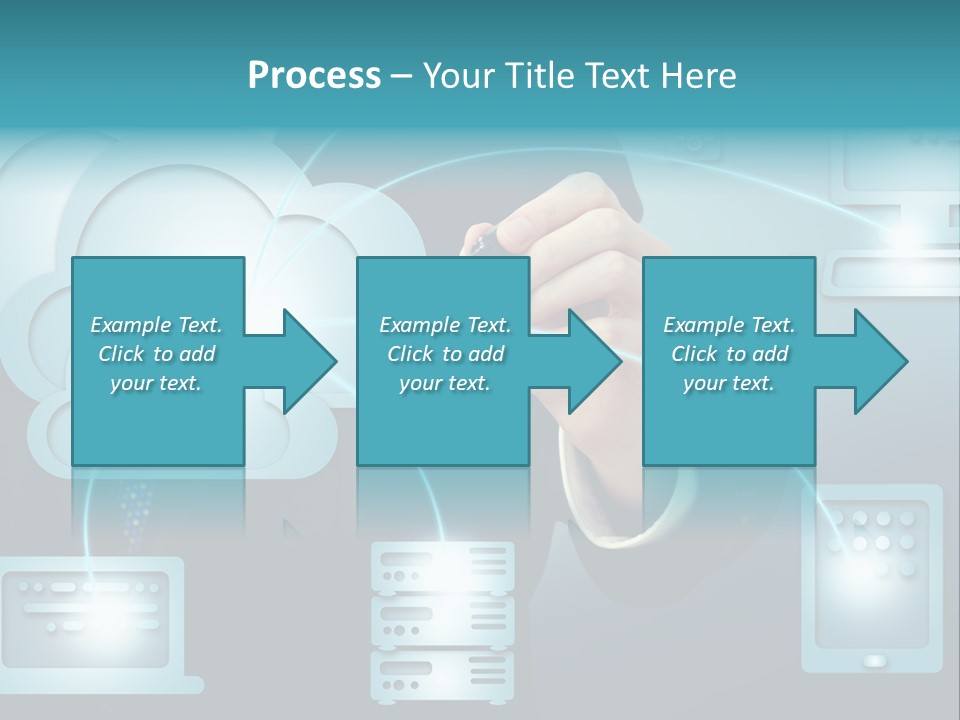 Laptop Button Draw PowerPoint Template