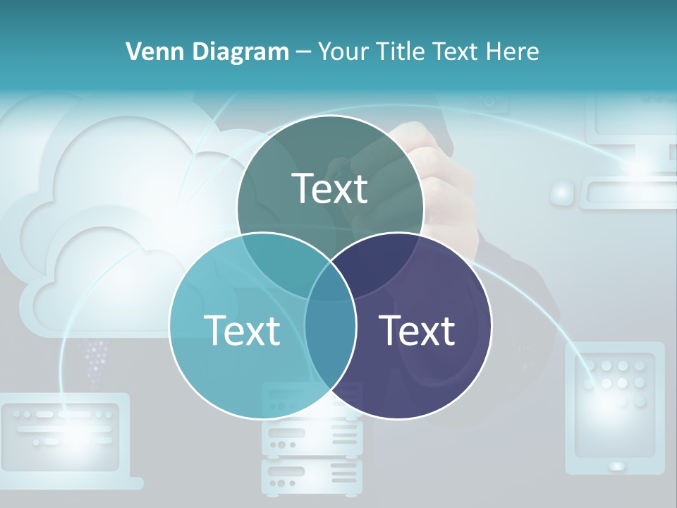 Laptop Button Draw PowerPoint Template