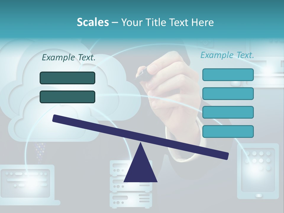 Laptop Button Draw PowerPoint Template