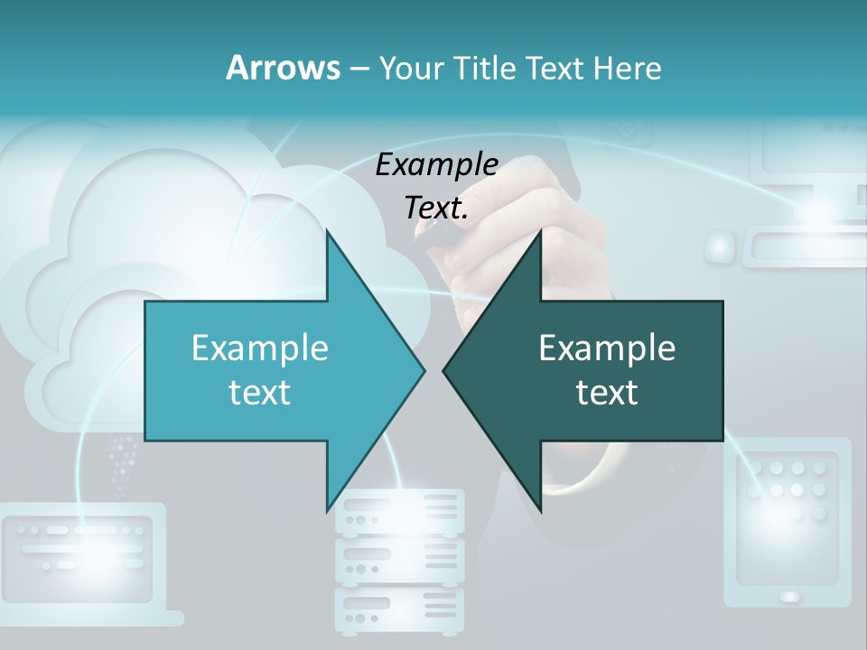 Laptop Button Draw PowerPoint Template