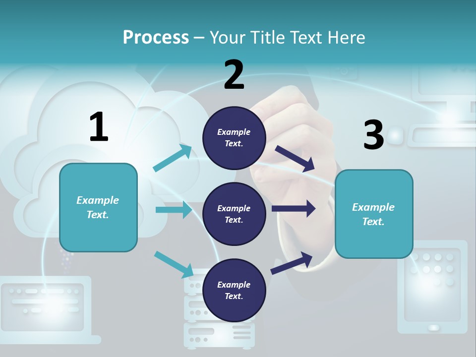 Laptop Button Draw PowerPoint Template