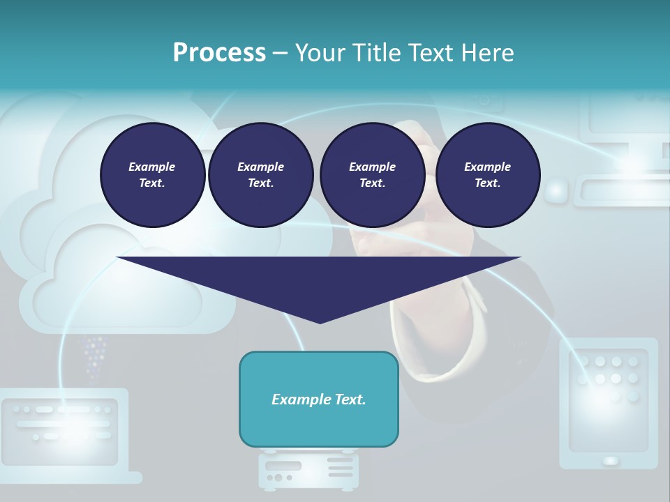 Laptop Button Draw PowerPoint Template