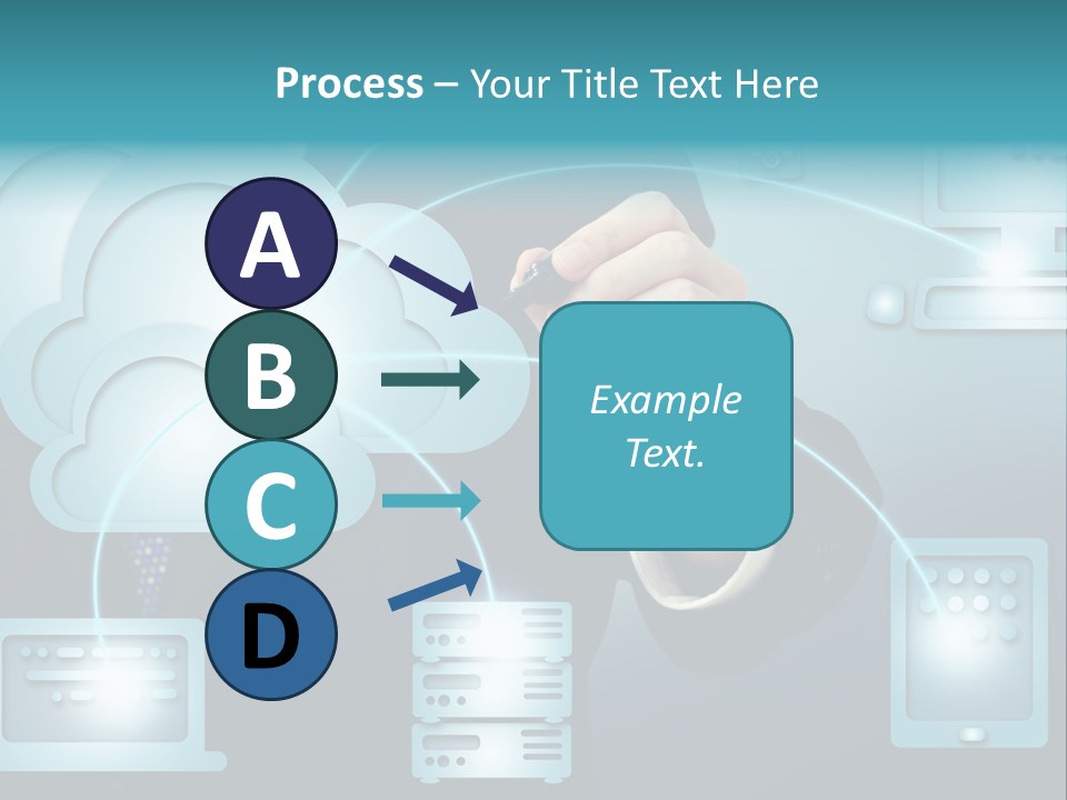 Laptop Button Draw PowerPoint Template