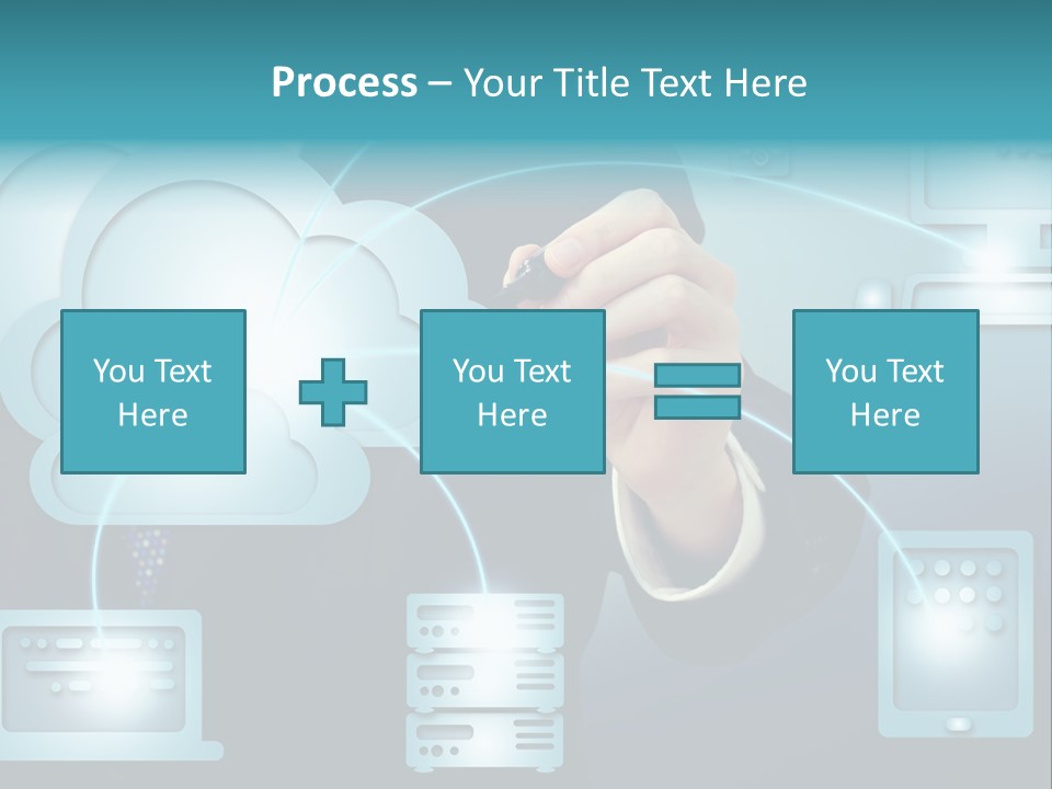 Laptop Button Draw PowerPoint Template