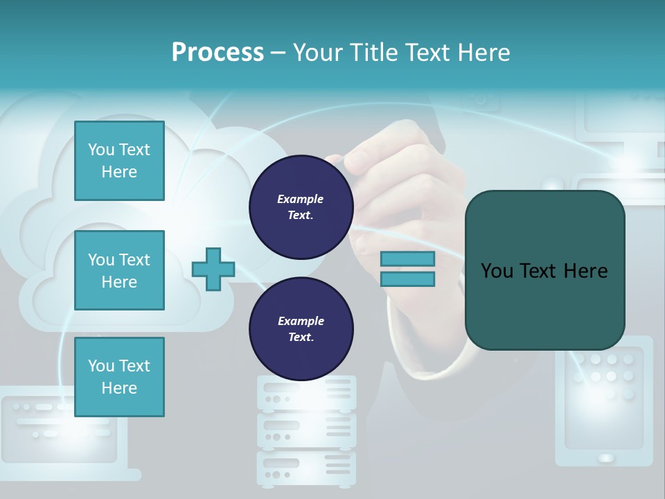Laptop Button Draw PowerPoint Template
