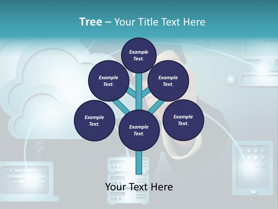 Laptop Button Draw PowerPoint Template