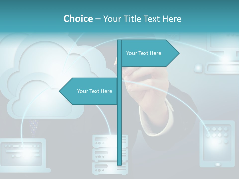 Laptop Button Draw PowerPoint Template