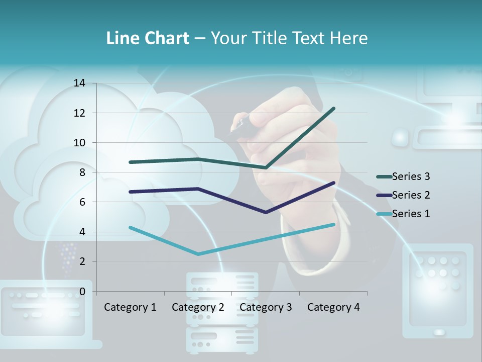 Laptop Button Draw PowerPoint Template