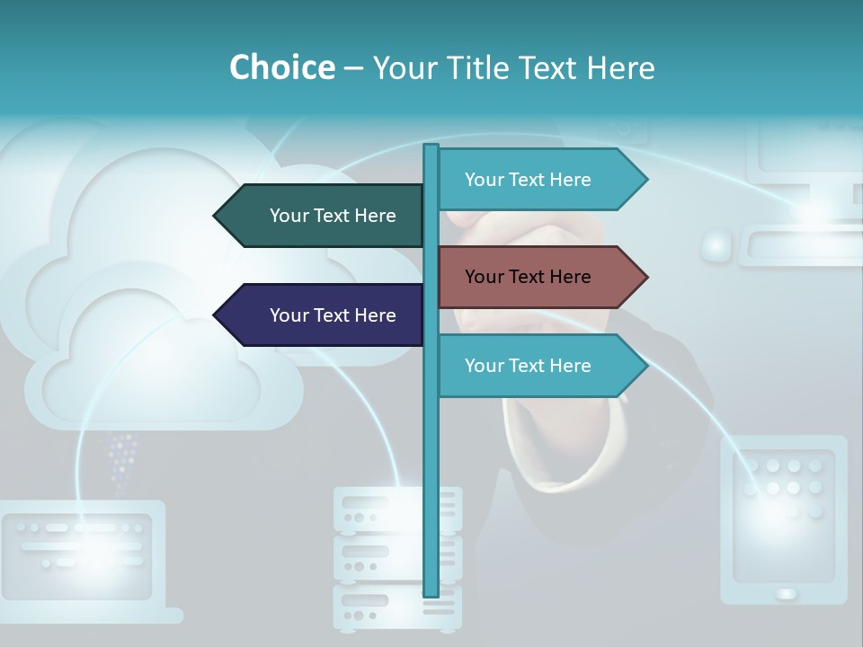 Laptop Button Draw PowerPoint Template