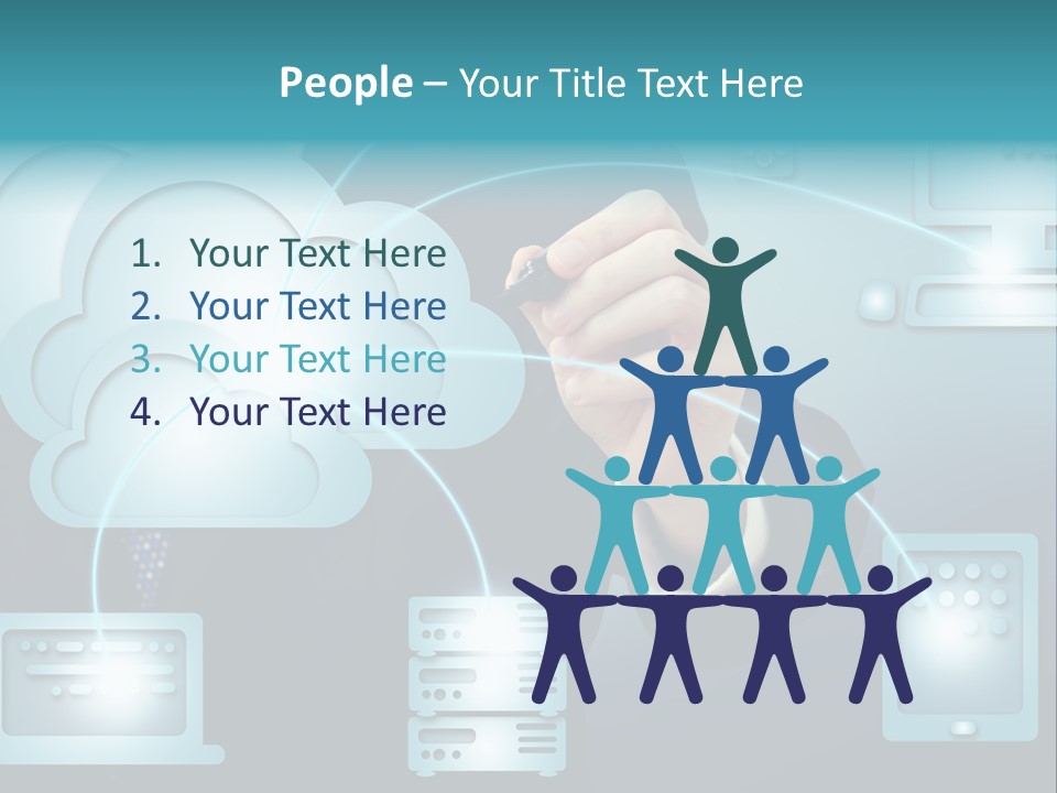 Laptop Button Draw PowerPoint Template