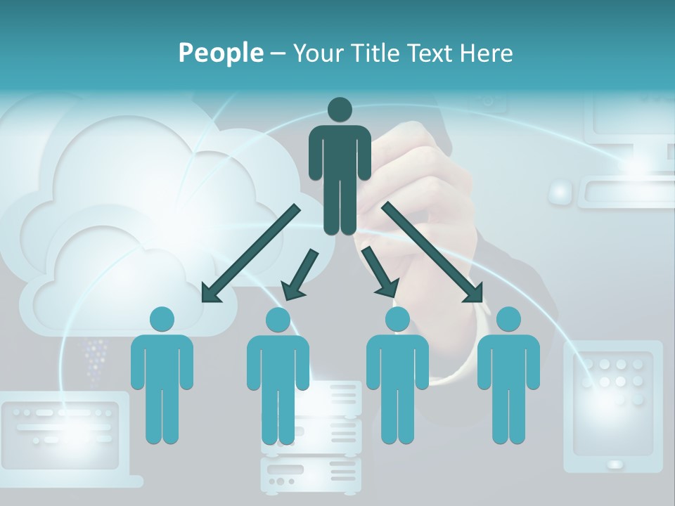 Laptop Button Draw PowerPoint Template