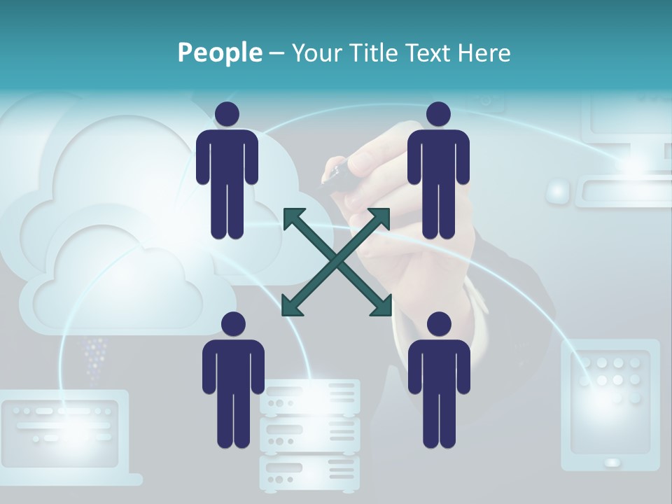 Laptop Button Draw PowerPoint Template