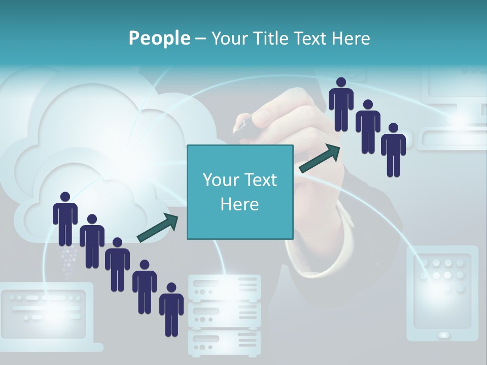 Laptop Button Draw PowerPoint Template