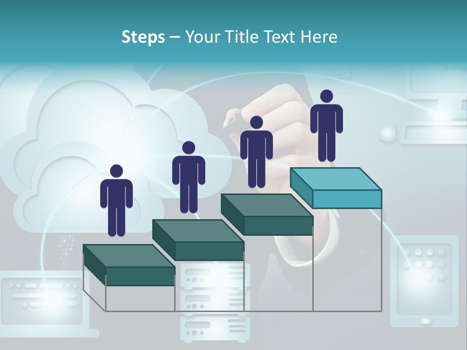 Laptop Button Draw PowerPoint Template