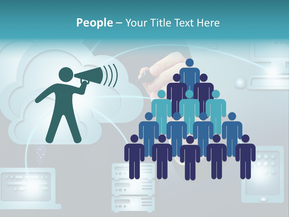 Laptop Button Draw PowerPoint Template